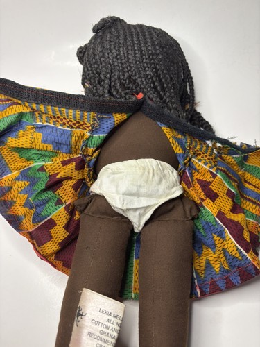 Lekia Nelson African Rag Doll Vintage Made In Ghana 17” Tall - Picture 7 of 10
