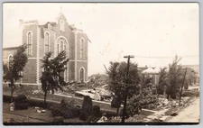 Ste. Thecle Quebec Real Photo Postcard RPPC Church Sainte-Thècle