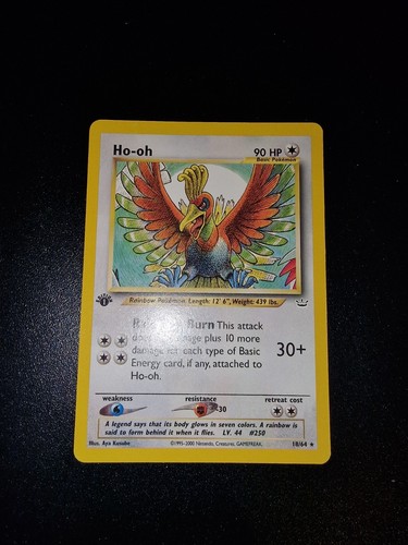 Ho-Oh Neo Revelation 18/64 1st Edition 2001 Mint Non Holo