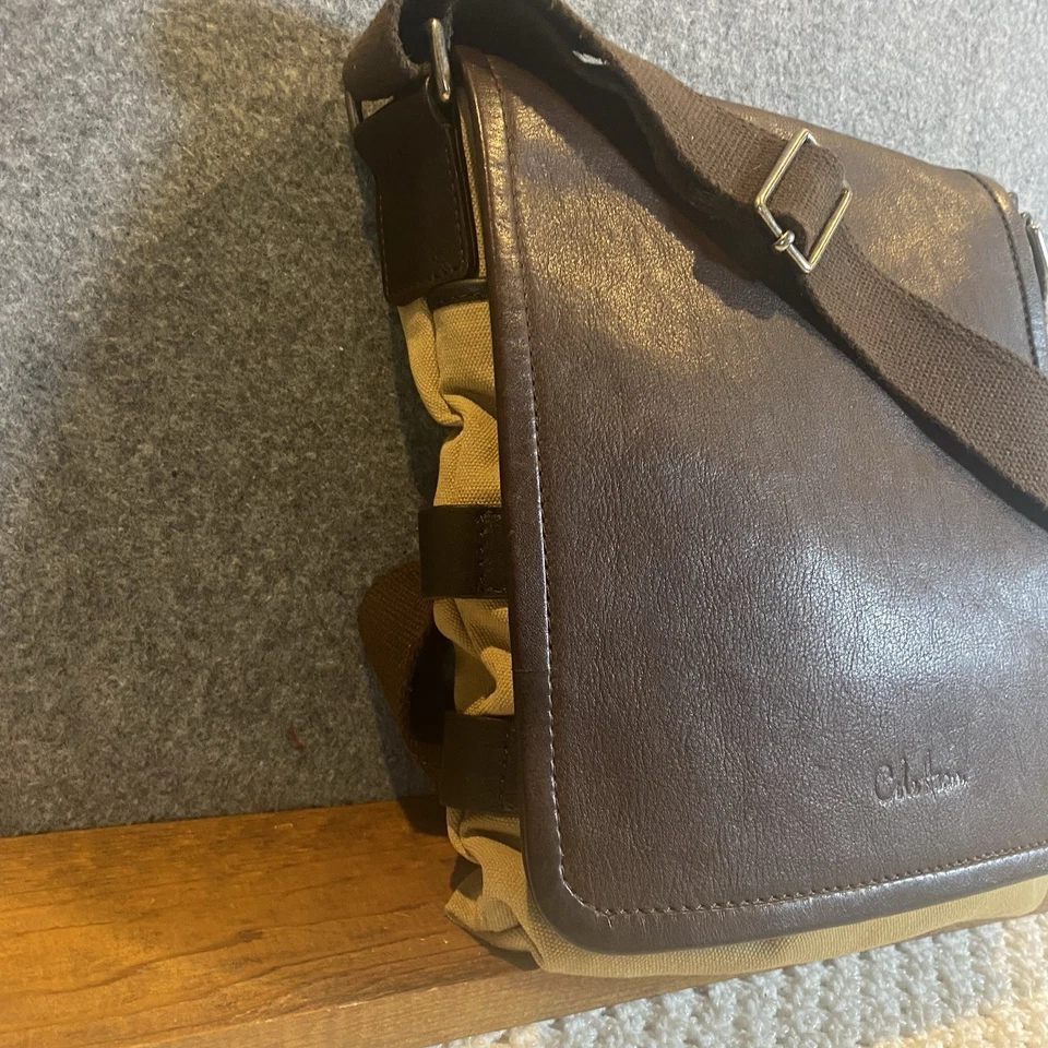 Bolso Bandolera Bolso Cartera Cole Haan Cuero/Lona Cuero Marrón Suave Usado en Excelente Condición Foto 4 de 4