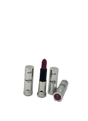 3× P2 Cosmetic Full Matte Lipstick 100 Score Higher