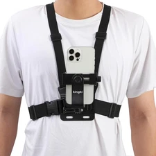 KINGKI Mobile Phone Chest Mount Harness Strap Holder Cell Phone Clip Action Came