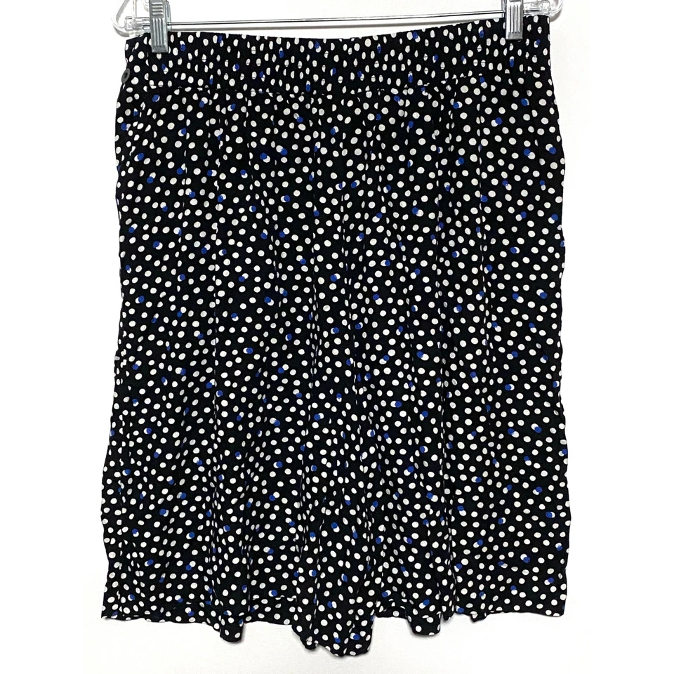 De Colección Talbots Culotte Pantalones Cortos Falda Dividida 14 Tiro Alto Lunares Rayón EE. UU. Retro Foto 3 de 4