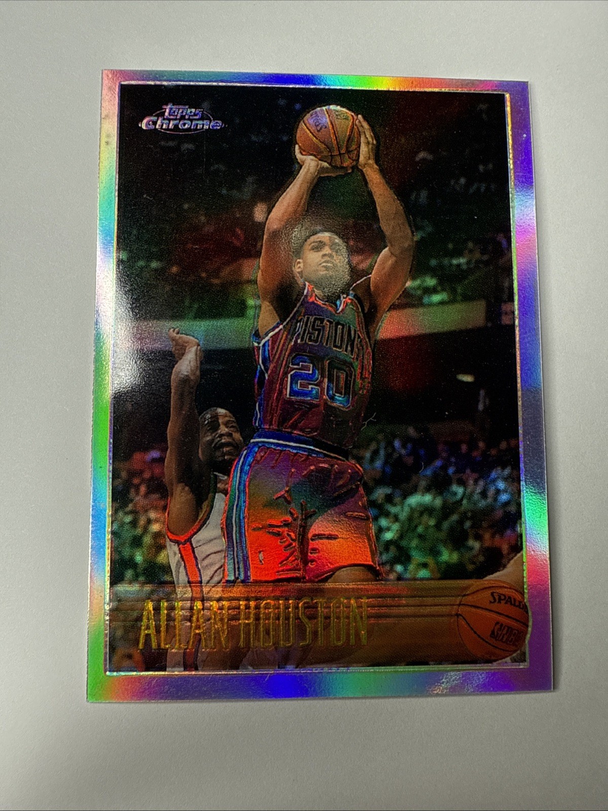1996-97 Topps Chrome Refractors Allan Houston Detroit Pistons #28