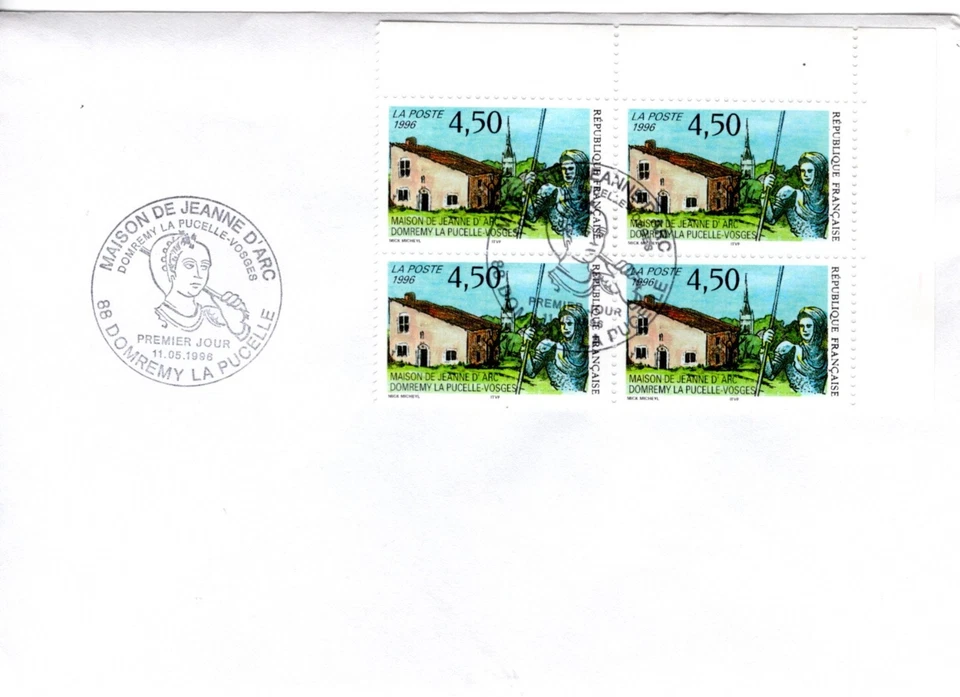 3002+ FDC ENVELOPPE 1er JOUR      MAISON DE JEANNE  D'ARC - Photo 1/1