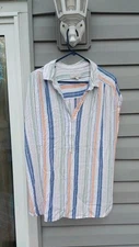 Loft Womens XL Multicolor Striped Blouse EUC