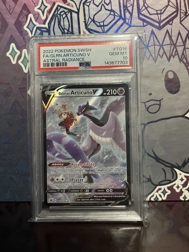 Pokemon Galarian Articuno V Astral Radiance Full Art #TG16 PSA 10 Gem Mint