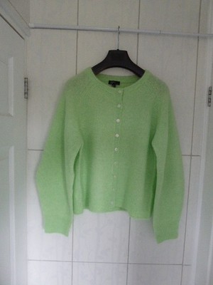 Nobody's Child mintgrüne Langarm-Strickjacke aus Woll- & Alpaka-Mischung Gr. M