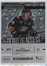 2023 Upper Deck Credentials Debut Ticket Access /799 Tier 2 Pavel Mintyukov 1hs9
