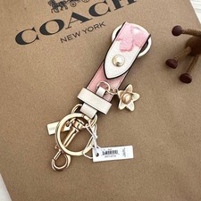 Limited Edition 14 COACH Keychain Floral Pattern Flower