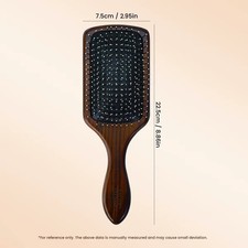 Natur Holz Paddel Haarbürste Metallborsten L...