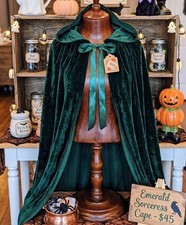 New Halloween long hooded cape witch vampire renaissance medieval unisex adult