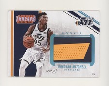 2017 Panini Threads Box Topper Rookie Memorabilia Prime 5/5 Donovan Mitchell ow6