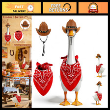 Outdoor Garden Goose Costume Set, Porch Goose Outfit for 17"-23" Geese, Yard Dec