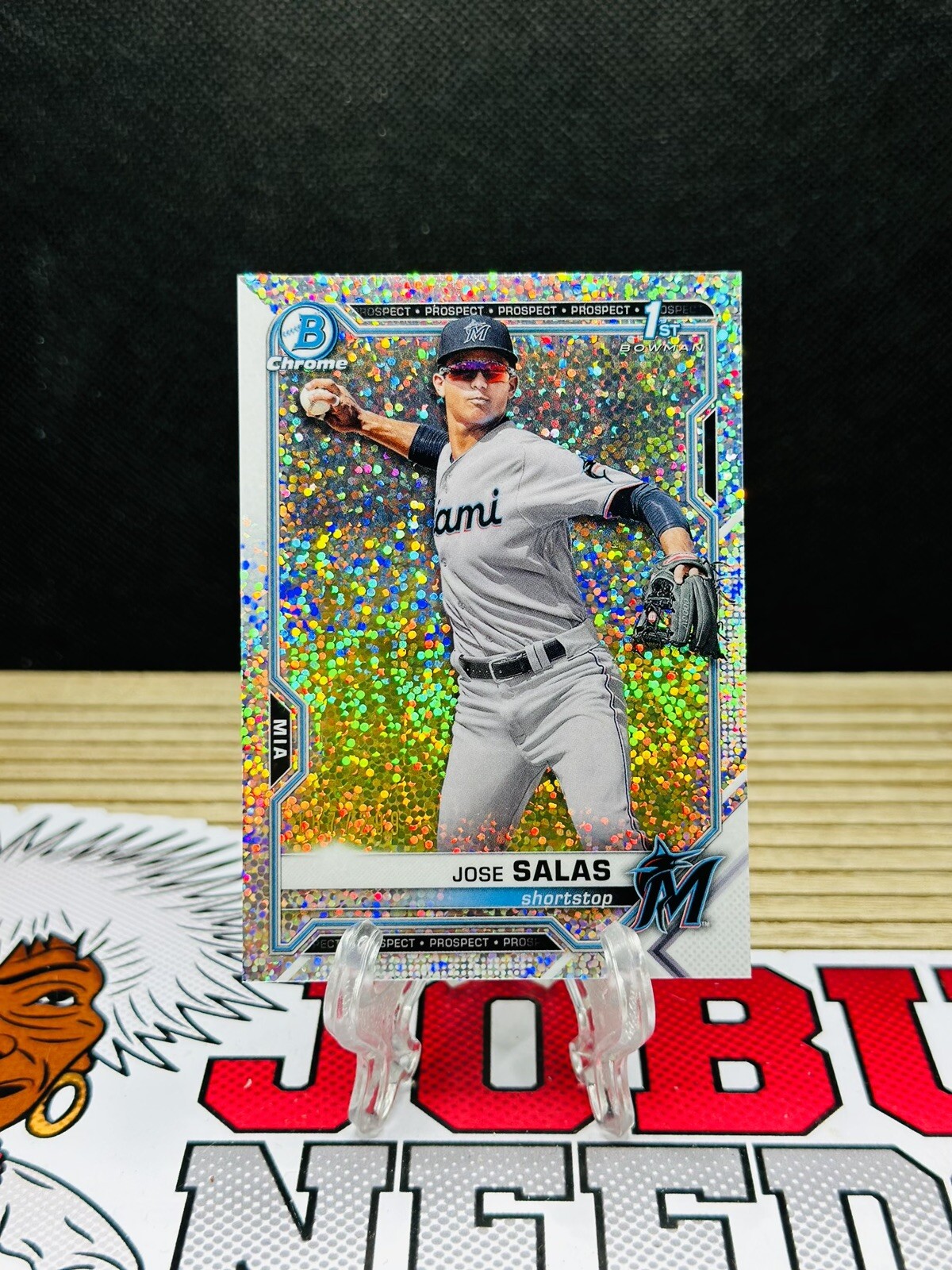 2021 Bowman - Chrome Prospects Speckle Refractor #BCP-110 Jose Salas /299 (RC)