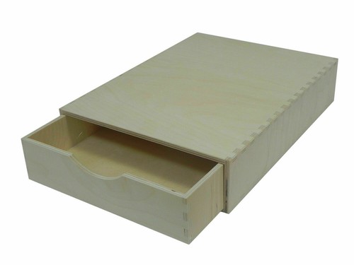 A4 Drawer Storage Box - Wooden Chest with Drawers Decoupage Craft Documents - Picture 7 of 9