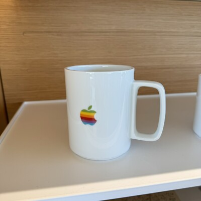 Exclusive Apple Visitor Center Porcelain Coffee Mug Japan White Rainbow 15oz