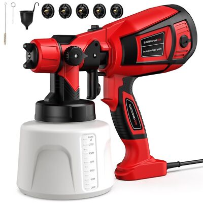 1400ML Electric Paint Sprayer 850W Spray Gun Handheld Painting Gun Tool Nozzles