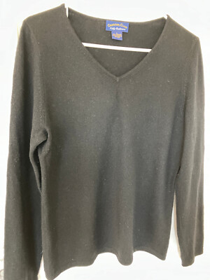 Charter Club ply Cashmere Black color Sweater Pullover Long