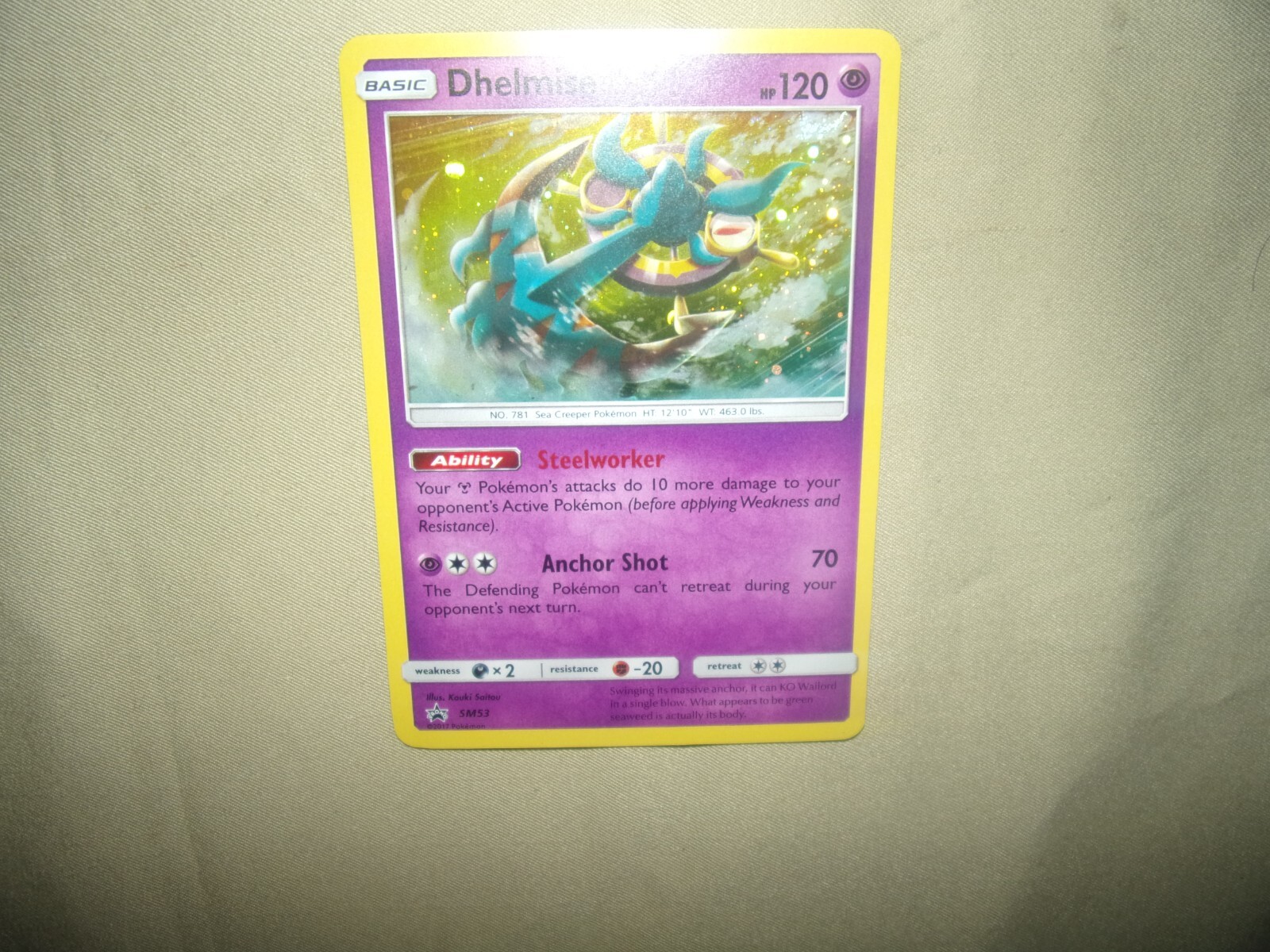 Dhelmise SM53 Sun & Moon Black Star Promo Pokemon Card NM/M