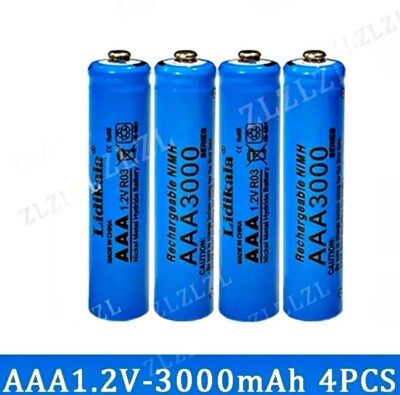 4X AAA Akku 3000 mAh Wiederaufladbare Wiederaufladbar Rechargeable Akku Batterie