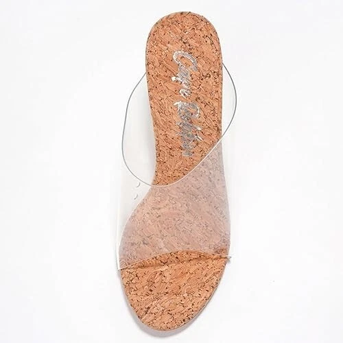 CAPE ROBBIN Clear Wedge Heels with Geniune Leather Insole - Size 9 *NEW IN BOX* - Image 4 of 4