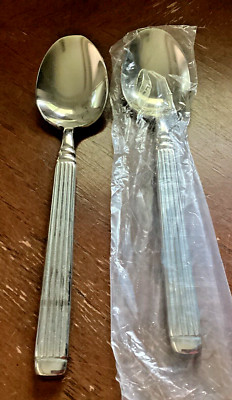 MONUMENT Hampton Silversmiths Set of 2 Teaspoons 18/10 Unused Stainless Flatware