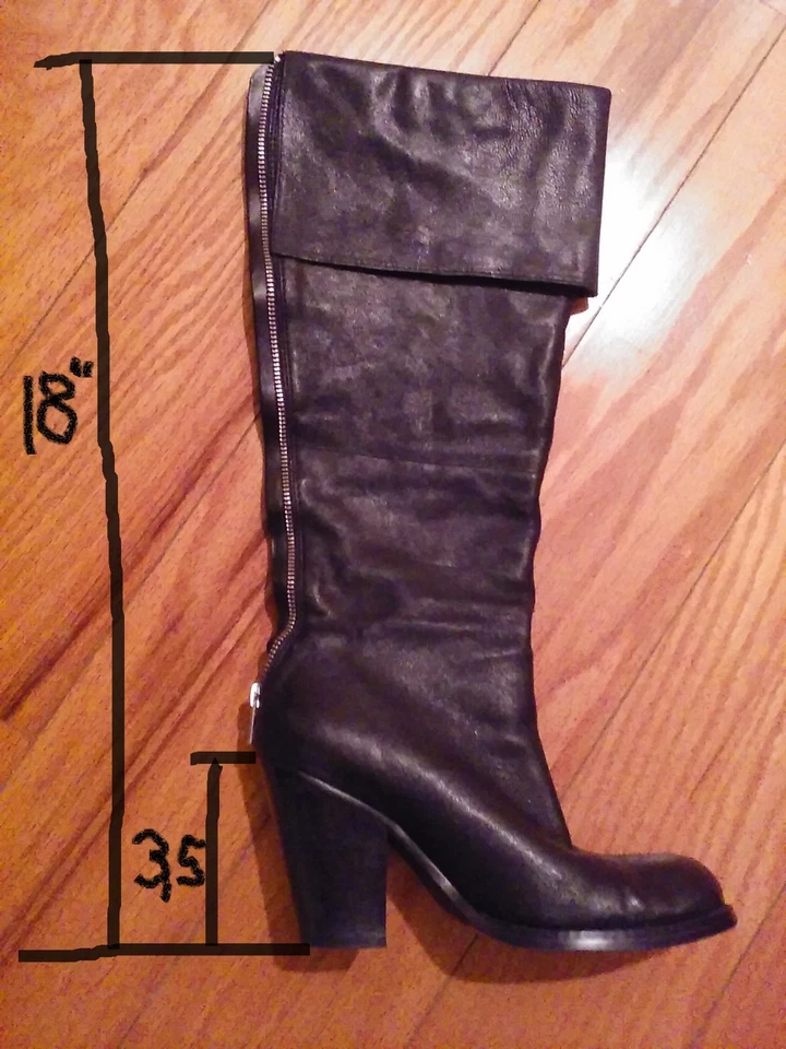 Jessica Simpson Boots, Over the Knee Black Leather, size 6.5, $130 - Image 4 of 4