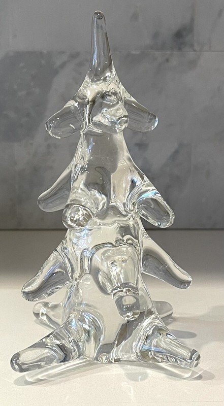 Clear Crystal Christmas Tree 6.5 inch Art Glass