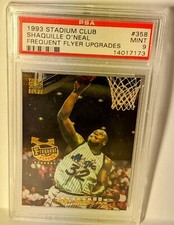 1993 Shaquille O'Neal Topps Stadium Club Frequent Flyer Upgrades #358 READ!  🏀