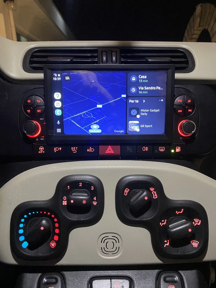 CARPLAY Autoradio stereo Android 7' Specifico per Fiat Panda 2013 a 2020 6 128gb - Immagine 2 di 4