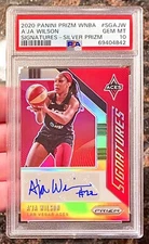2020 Panini Prizm WNBA A'JA WILSON #SG-AJW Silver Prizm Signatures Auto PSA 10