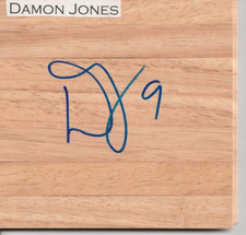 Damon Jones Autographed 6x5 Wood Floor Piece Portland Trailblazers E395