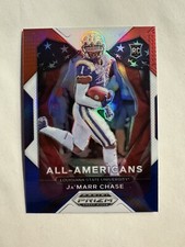 2021 Panini Prizm Draft All-American Red Pulsar Prizm 185 Ja'Marr Chase Rookie