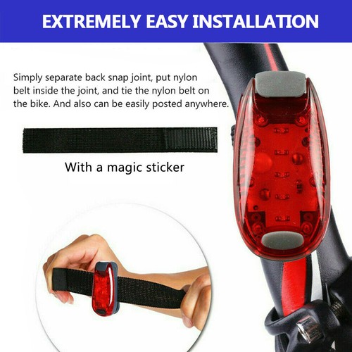 1-8PCS LED Night Safety Light Clip On Strobe Running Lights For Cycling Warning - Picture 5 of 13