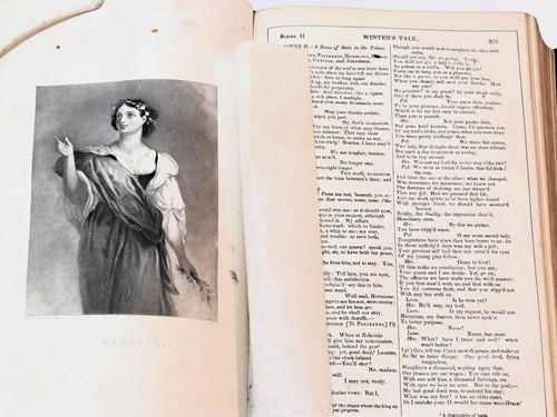 Complete William Shakespeare; Dramatic and Poetical Works (1854 1Vol Leather HC) - Foto 6 di 11