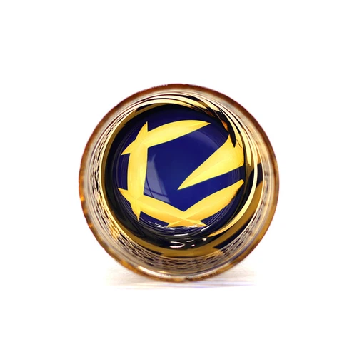 Bicchieri da whisky giapponesi Edo Kiriko cristallo tagliati a mano a blu confezione regalo 9 oz - Foto 8 di 13