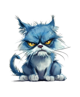 6X 18X18 Autoaufkleber Grumpy Cat Aufkleber Wetterfester Vinyl Sticker