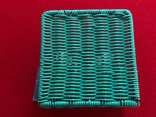 CIROA BUTTERFLY TEAL WICKER RESIN NAPKIN HOLDER - Picture 3 of 5