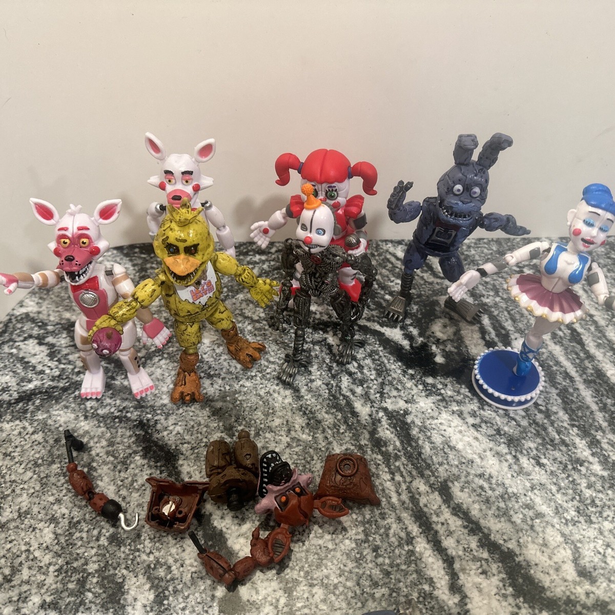 Lot of 7 Five Nights at Freddy's FNAF Articulated Action Figures 5