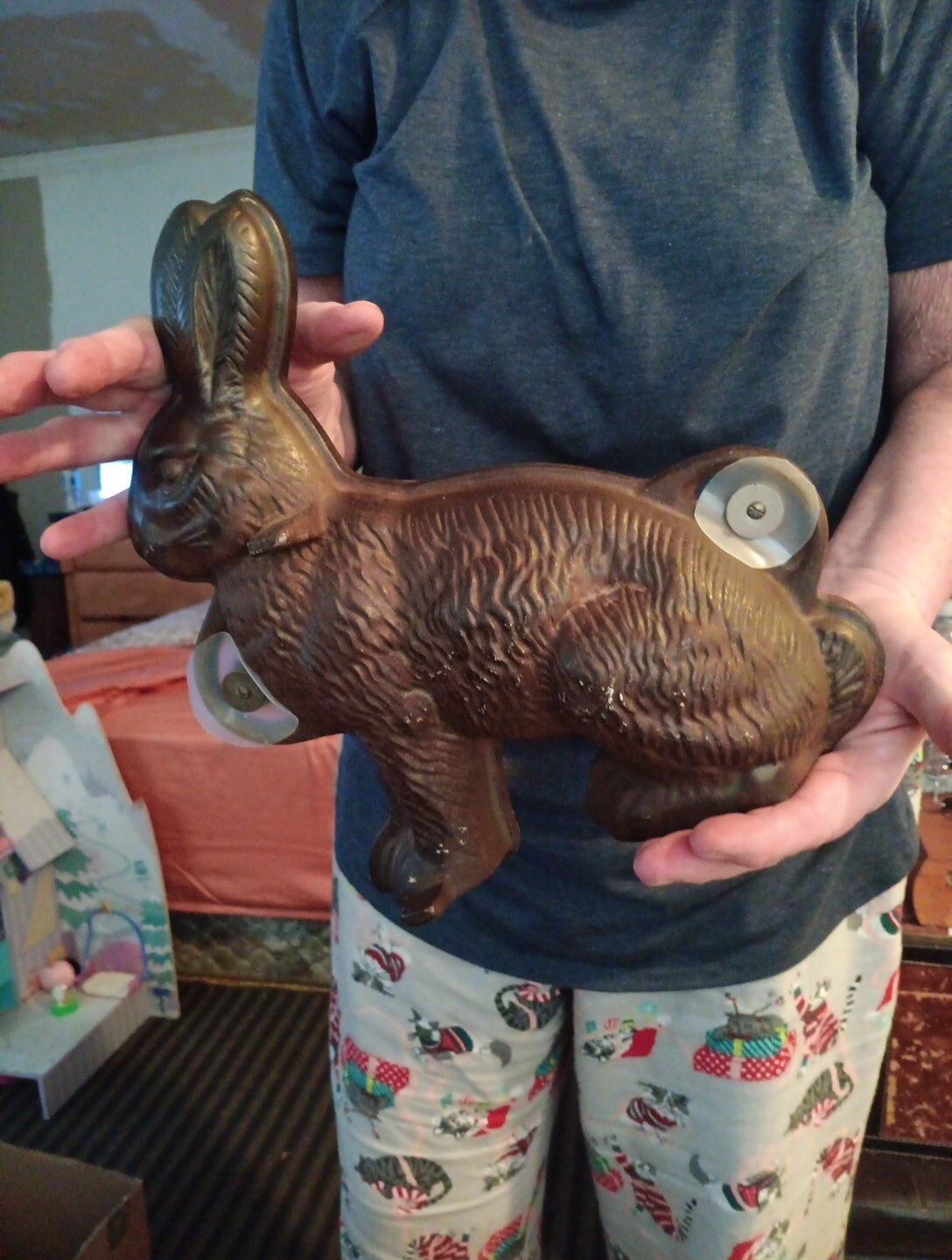 Antique Griswold Cast Iron Bunny Cake/Chocolate Mold Made In Erie,PA