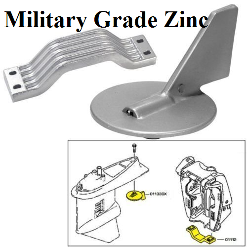 Zinc Anode Kit For Yamaha 150 - 200 Hp Right Hand Regular Rotation