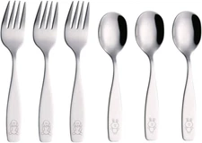 ANNOVA Kids Silverware 6 Pieces Children'S Safe Flatware Set Stainless Steel ...
