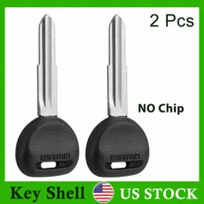 2 Replacement Uncut Blank for Mitsubishi Ignition Transponder Key Case Shell