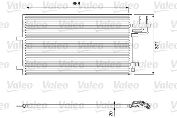 Valeo 818046 condenseur climatisation voiture radiateur de clim thermique en aluminium
