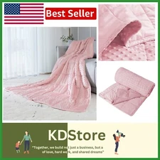 Luxury Reversible Weighted Blanket - Velvet Comfort for All Seasons, 15LB