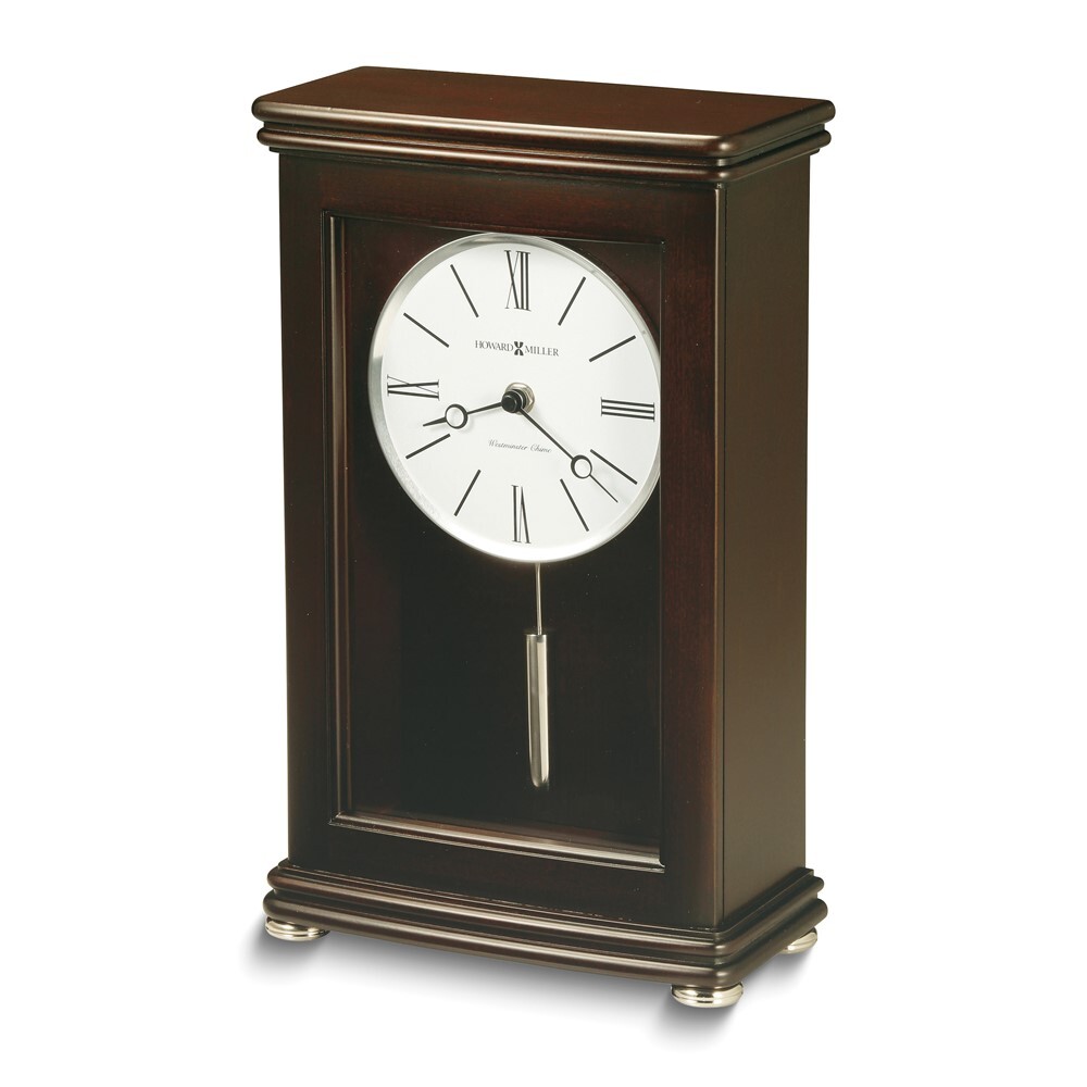 Howard Miller Lenox Espresso Finish Wood Veneer Mantel Clock