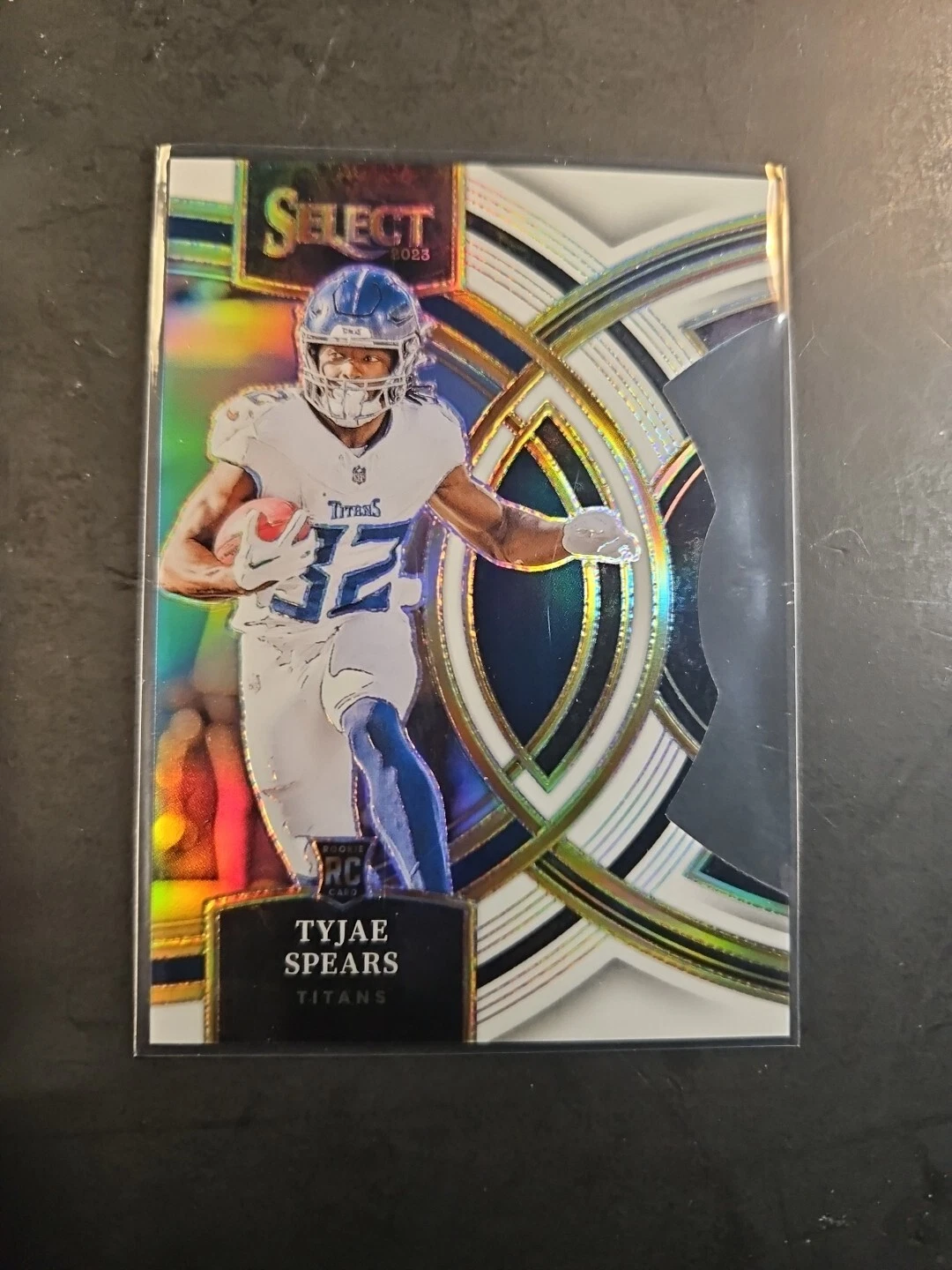 Tyjae Spears 2023 Panini Select Premier Level White Diecut Prizm RC 038/199 (e4)
