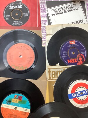 20 x  1970s  7 inch vinyl JOB LOT.  Superb selection.   Boxed. GREAT GIFT 
