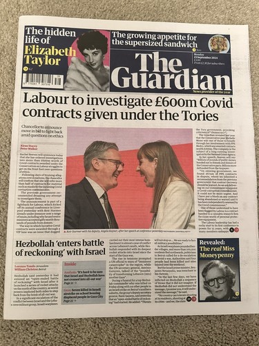 The Guardian 23. September 2024 23.9.24 Elizabeth Taylor & Real Miss Moneypenny
